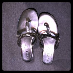 Guess Silver Rhinestone Sandal